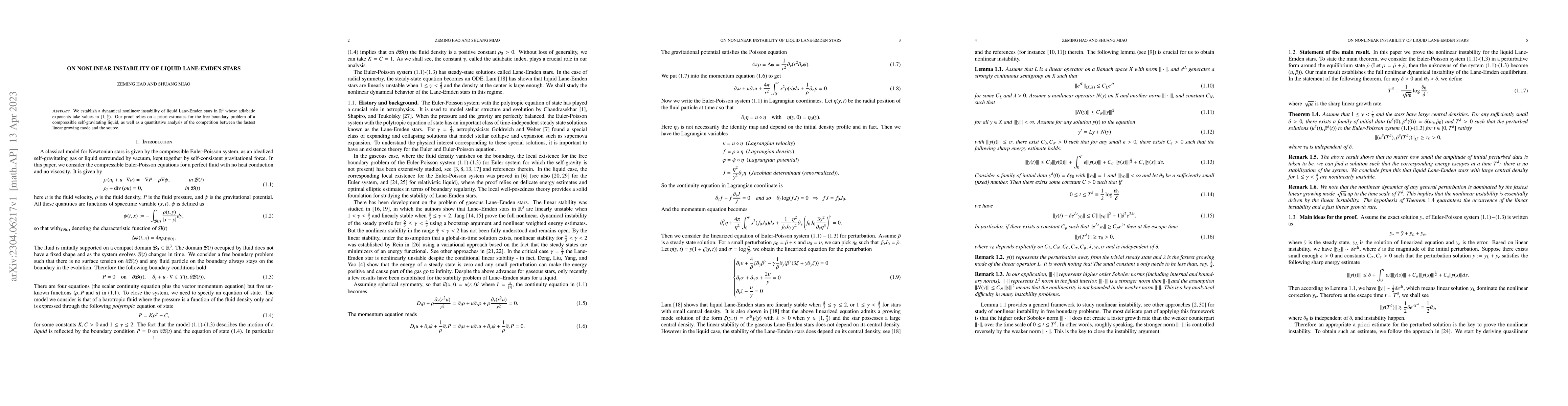 Thumbnail for On nonlinear instability of liquid Lane-Emden stars