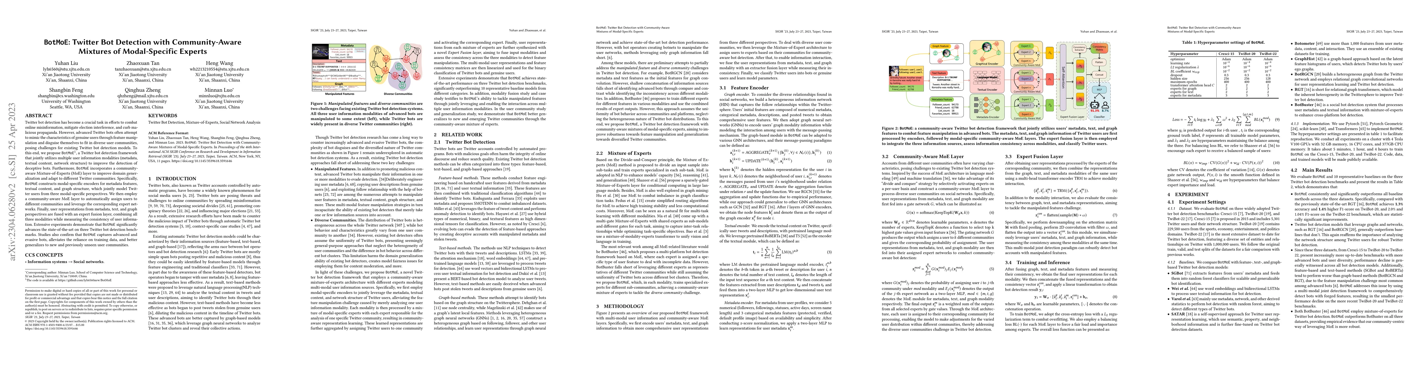 Thumbnail for BotMoE: Twitter Bot Detection with Community-Aware Mixtures of
  Modal-Specific Experts