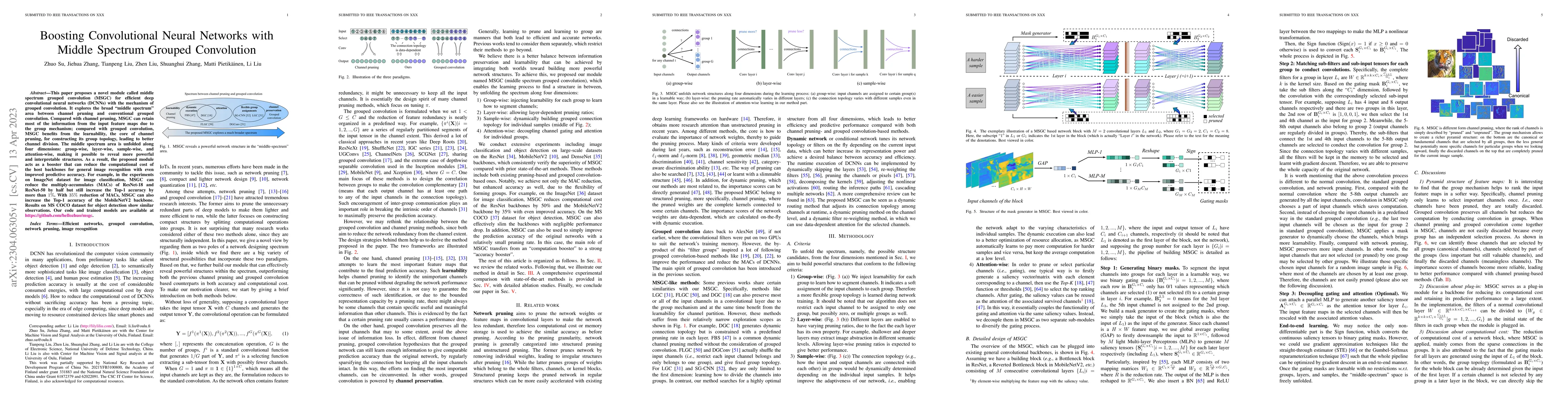 Thumbnail for Boosting Convolutional Neural Networks with Middle Spectrum Grouped
  Convolution