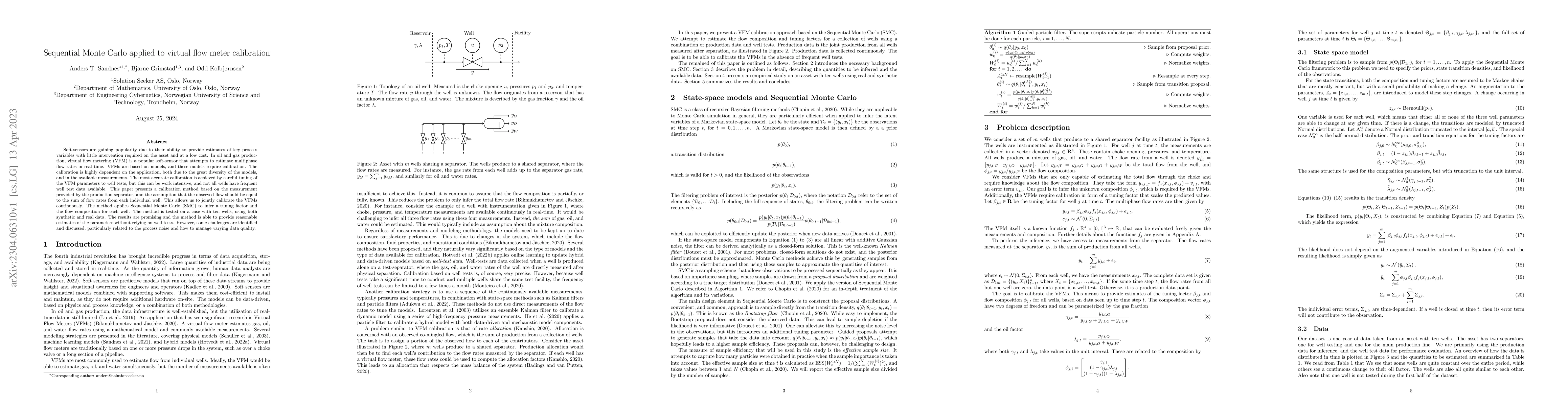 Thumbnail for Sequential Monte Carlo applied to virtual flow meter calibration
