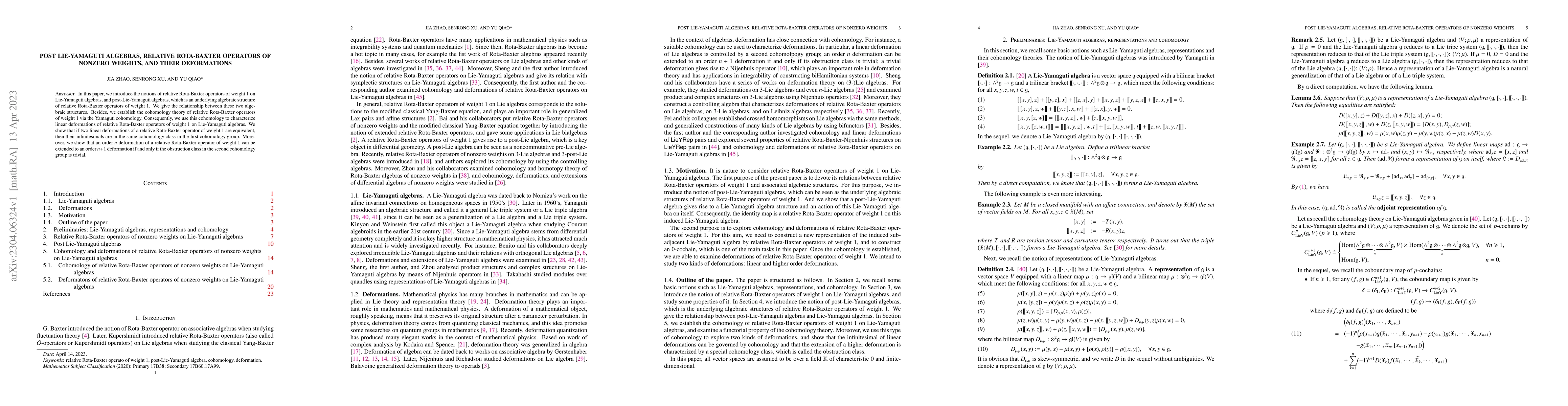 Thumbnail for Post Lie-Yamaguti algebras, relative Rota-Baxter operators of nonzero
  weights, and their deformations