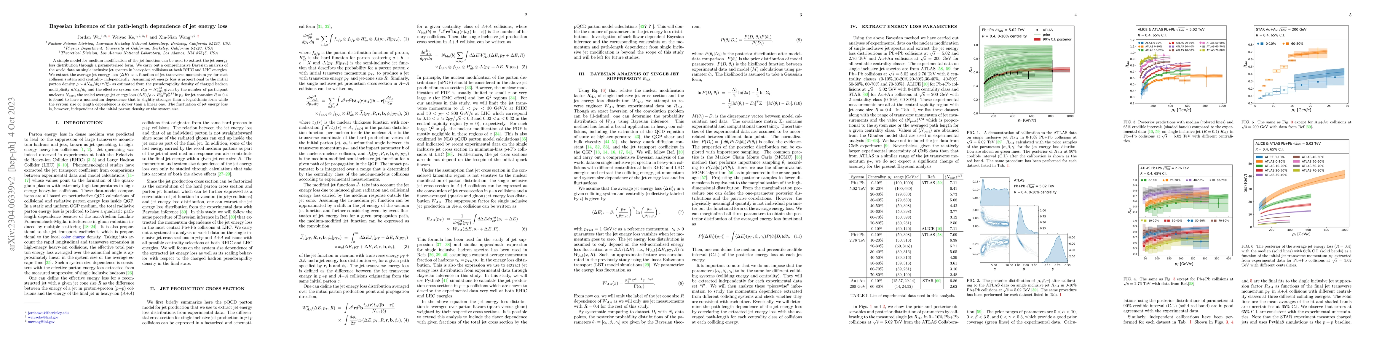 Thumbnail for Bayesian inference of the path-length dependence of jet energy loss