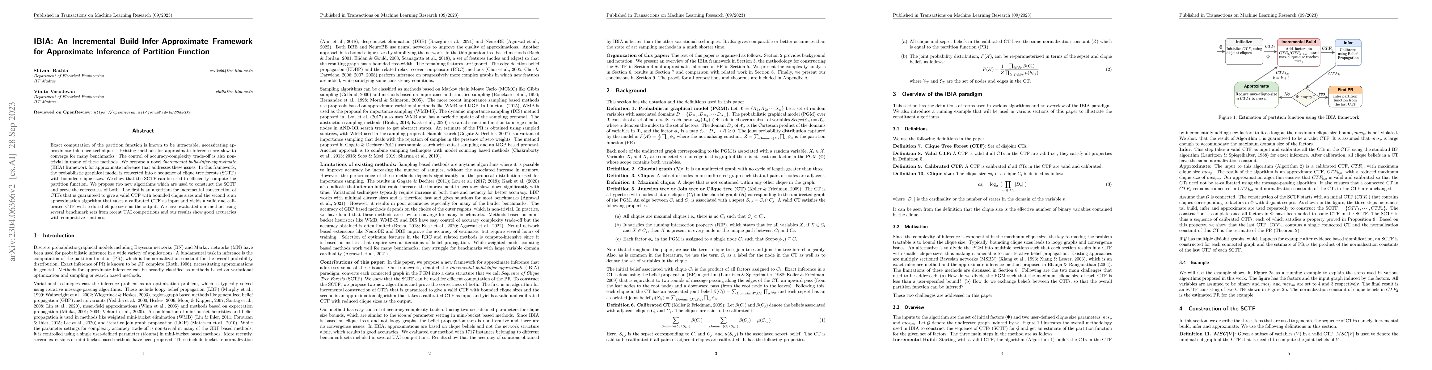 Thumbnail for IBIA: An Incremental Build-Infer-Approximate Framework for Approximate
  Inference of Partition Function