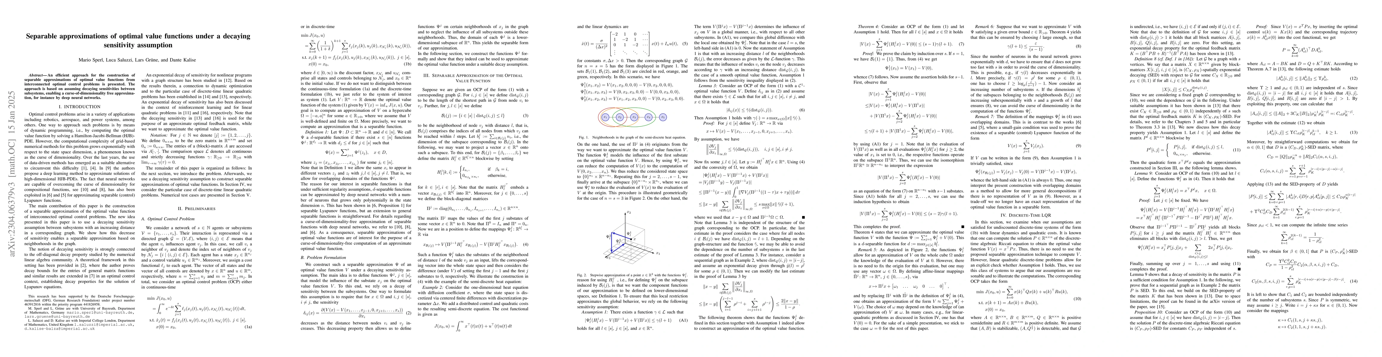 Thumbnail for Separable approximations of optimal value functions under a decaying
  sensitivity assumption