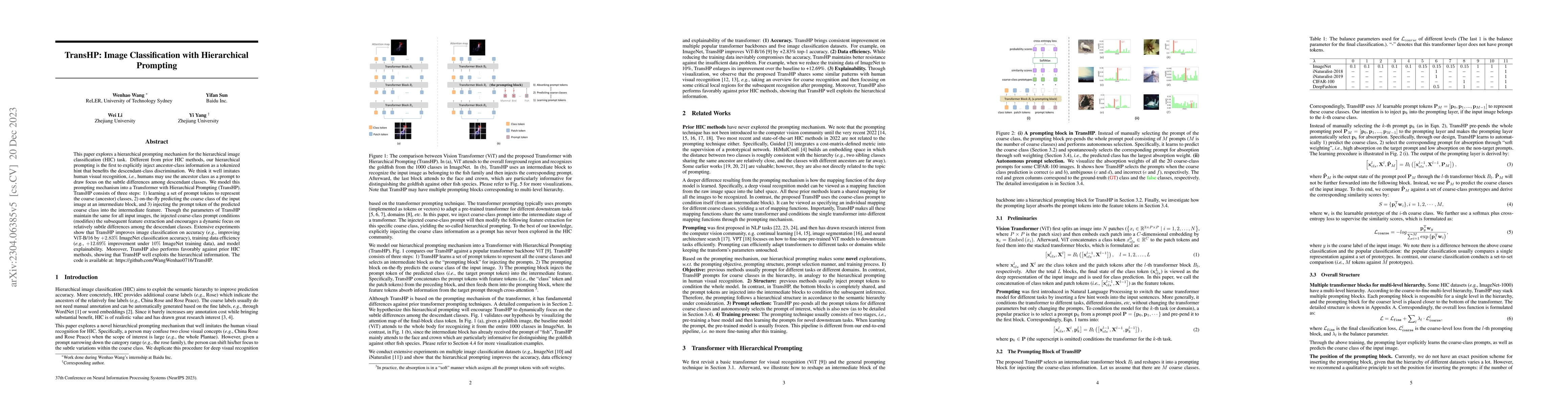 Thumbnail for TransHP: Image Classification with Hierarchical Prompting