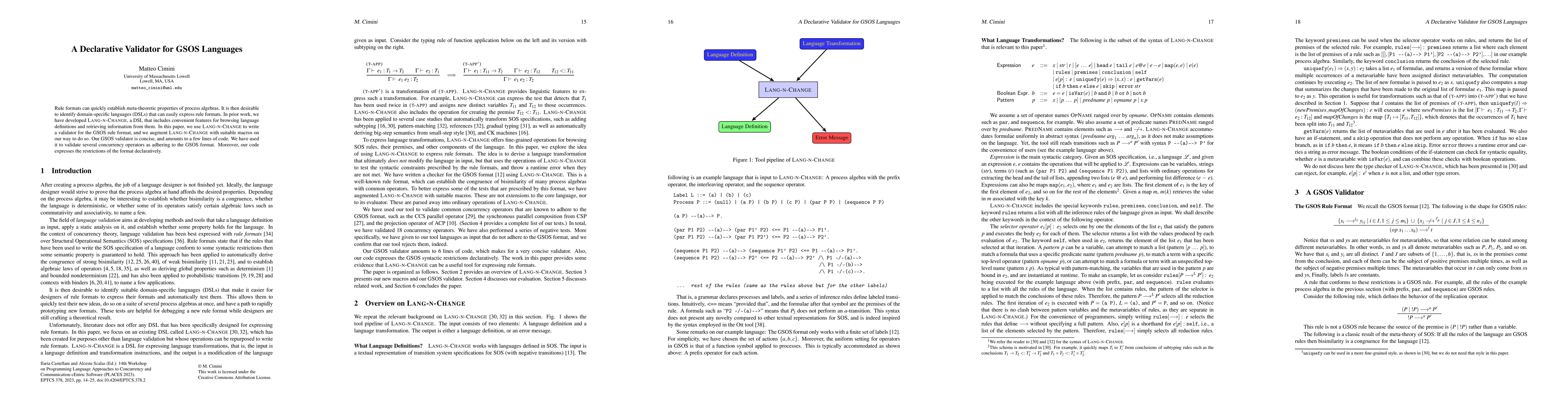 Thumbnail for A Declarative Validator for GSOS Languages