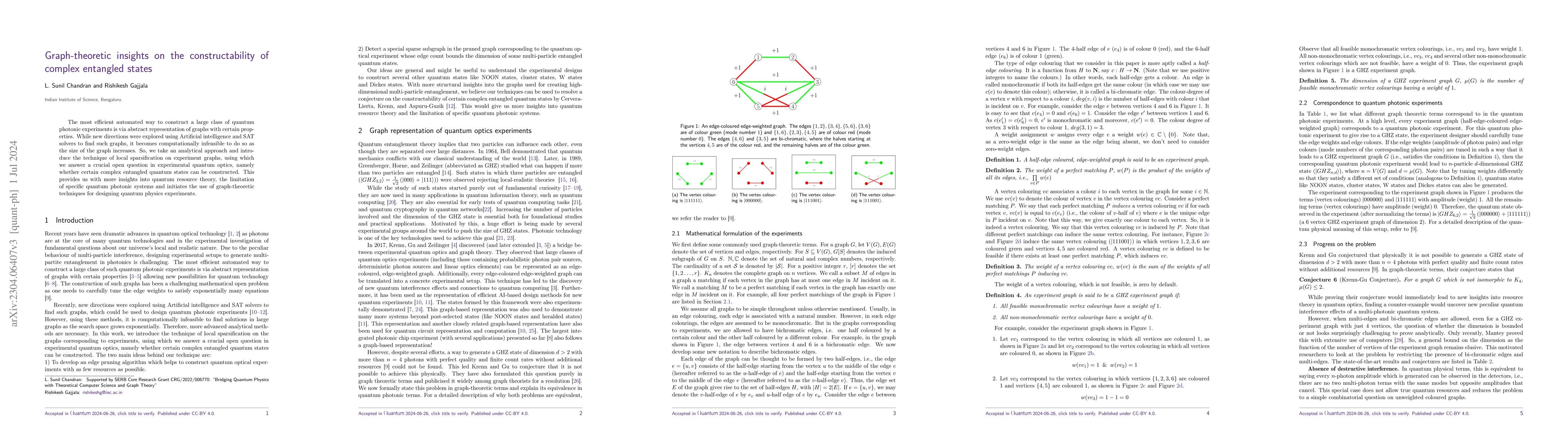 Thumbnail for Graph-theoretic insights on the constructability of complex entangled
  states