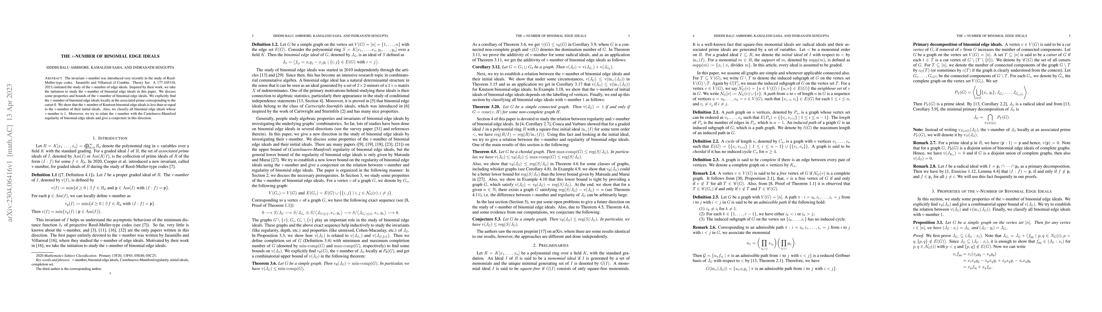 Thumbnail for The $\mathrm{v}$-Number of Binomial Edge Ideals