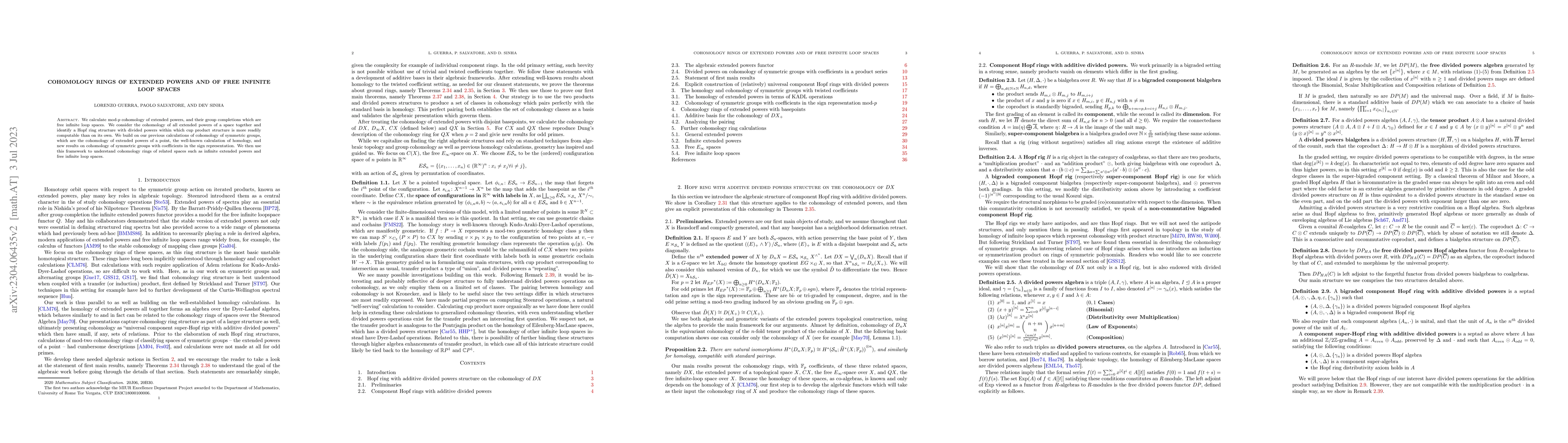 Thumbnail for Cohomology rings of extended powers and free infinite loop spaces