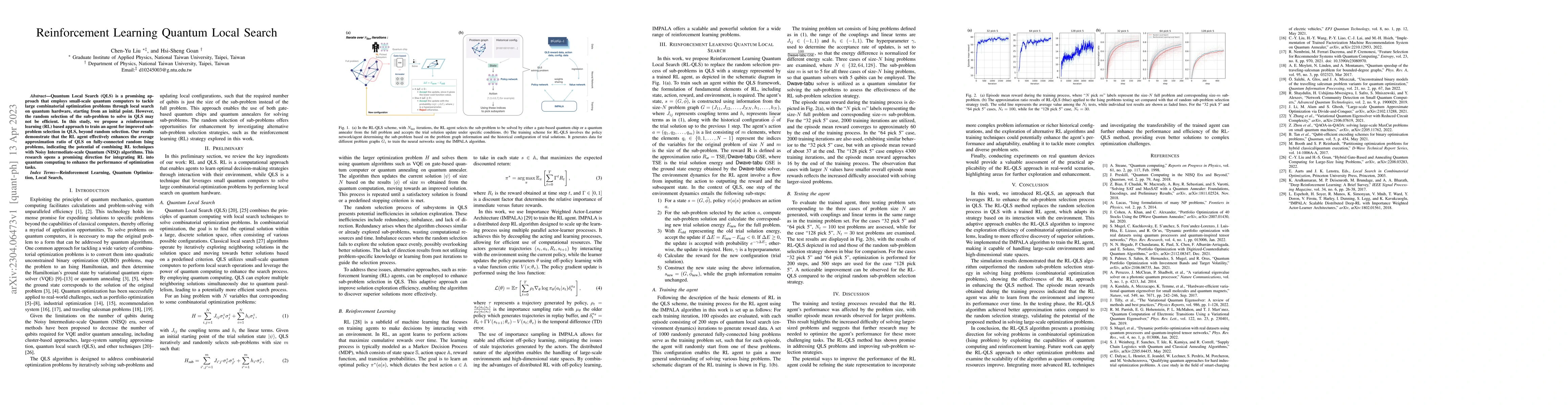 Thumbnail for Reinforcement Learning Quantum Local Search