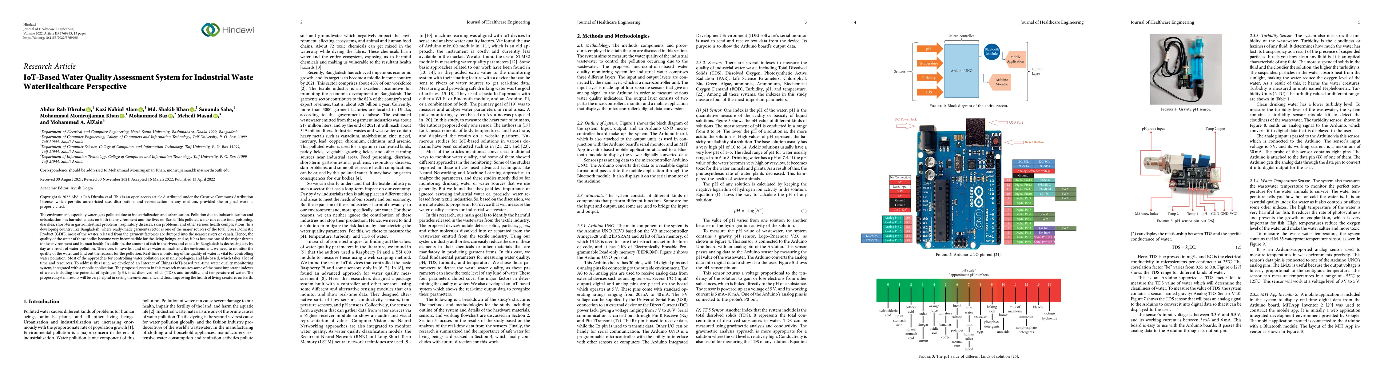 Thumbnail for IoT-Based Water Quality Assessment System for Industrial Waste
  WaterHealthcare Perspective