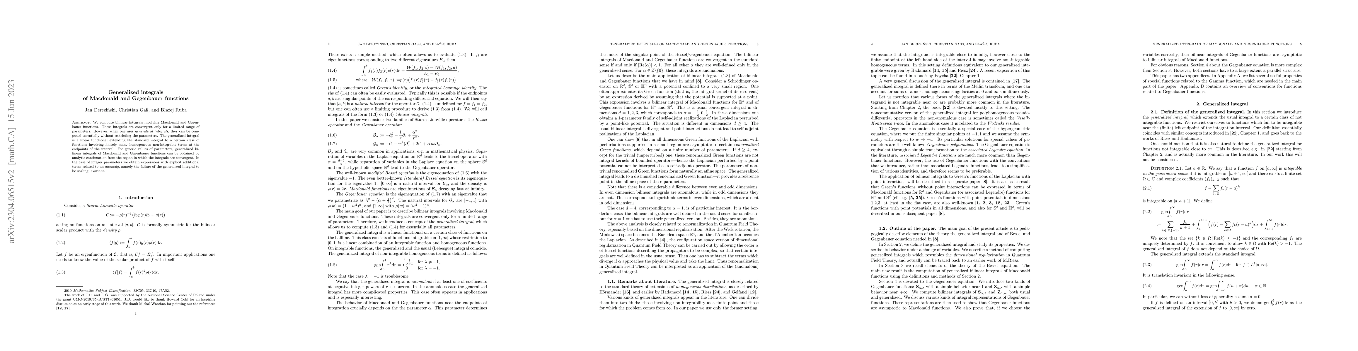 Thumbnail for Generalized integrals of Macdonald and Gegenbauer functions