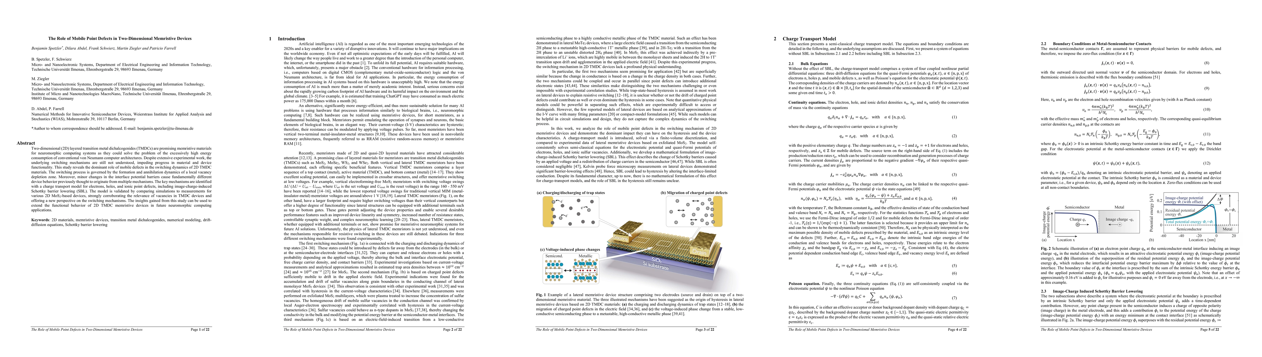 Thumbnail for The Role of Mobile Point Defects in Two-Dimensional Memristive Devices