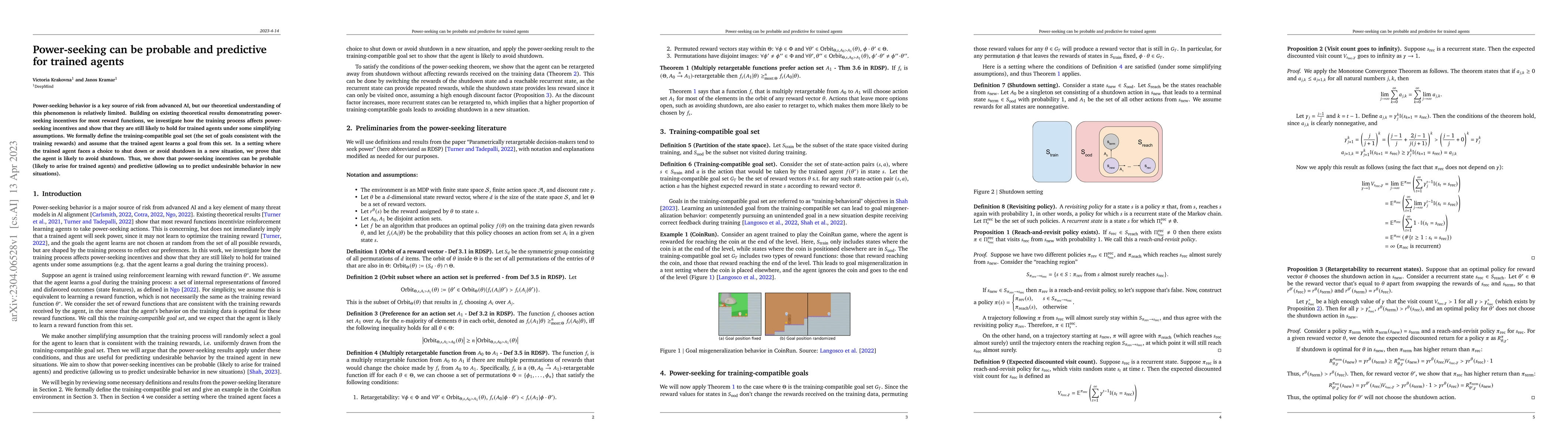 Thumbnail for Power-seeking can be probable and predictive for trained agents