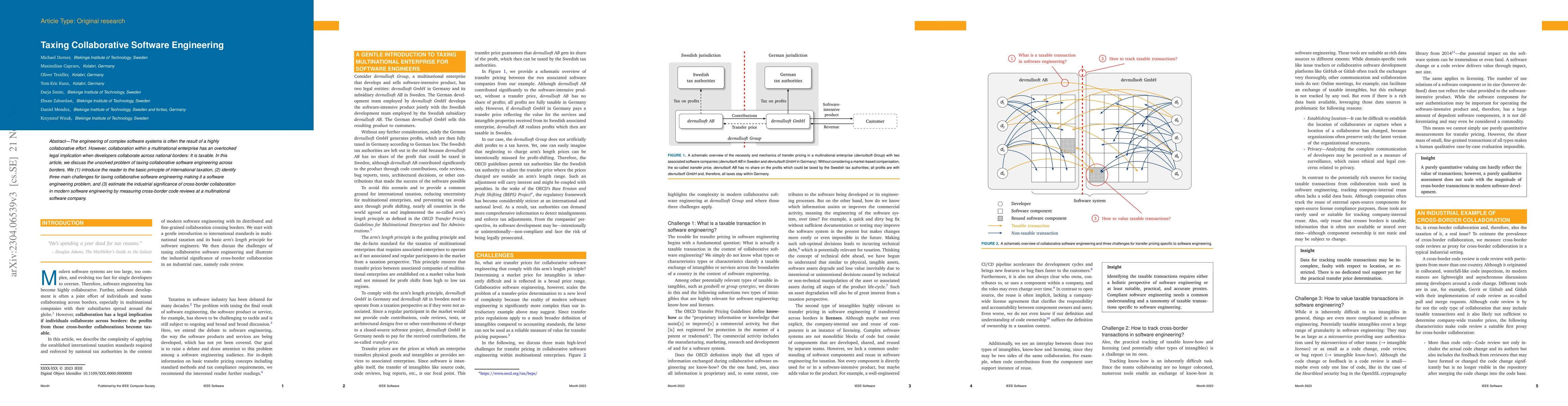 Thumbnail for Taxing Collaborative Software Engineering