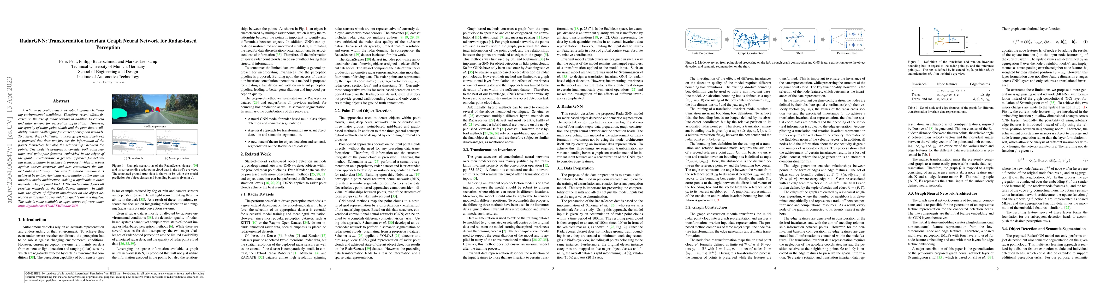 Thumbnail for RadarGNN: Transformation Invariant Graph Neural Network for Radar-based
  Perception