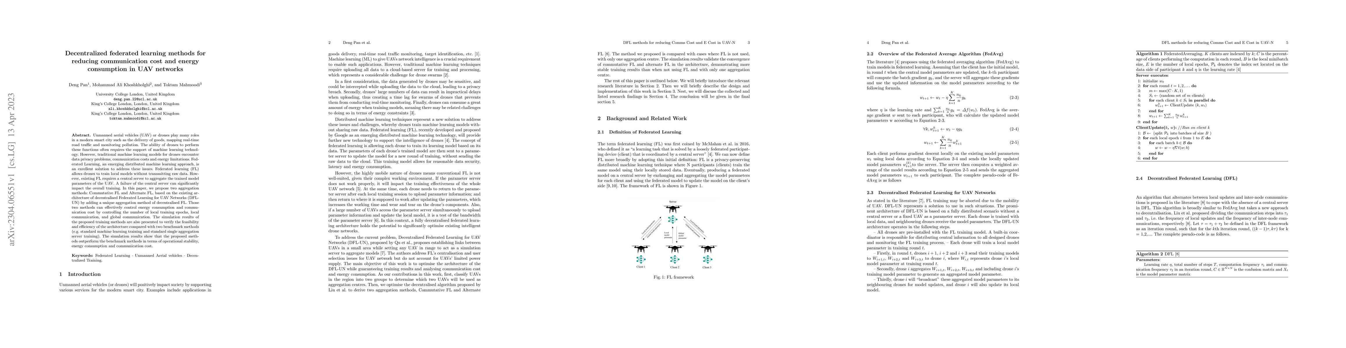 Thumbnail for Decentralized federated learning methods for reducing communication cost
  and energy consumption in UAV networks