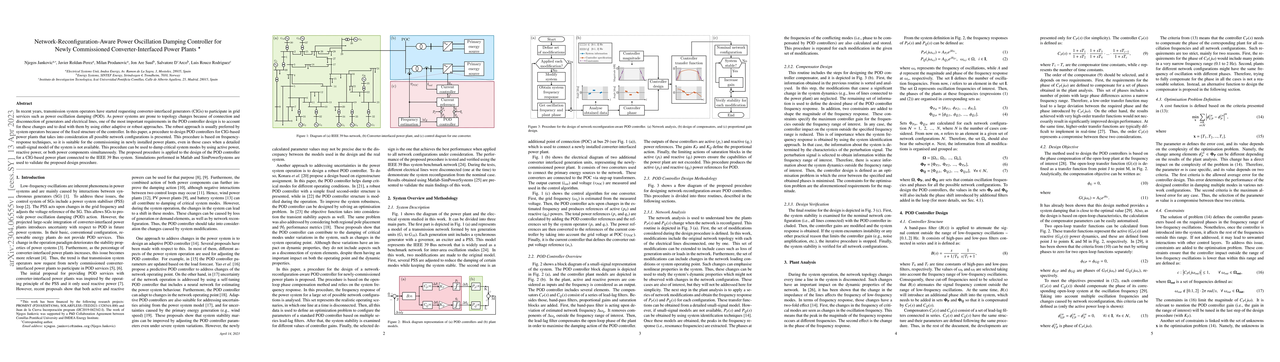 Thumbnail for Network-Reconfiguration-Aware Power Oscillation Damping Controller for
  Newly Commissioned Converter-Interfaced Power Plants
