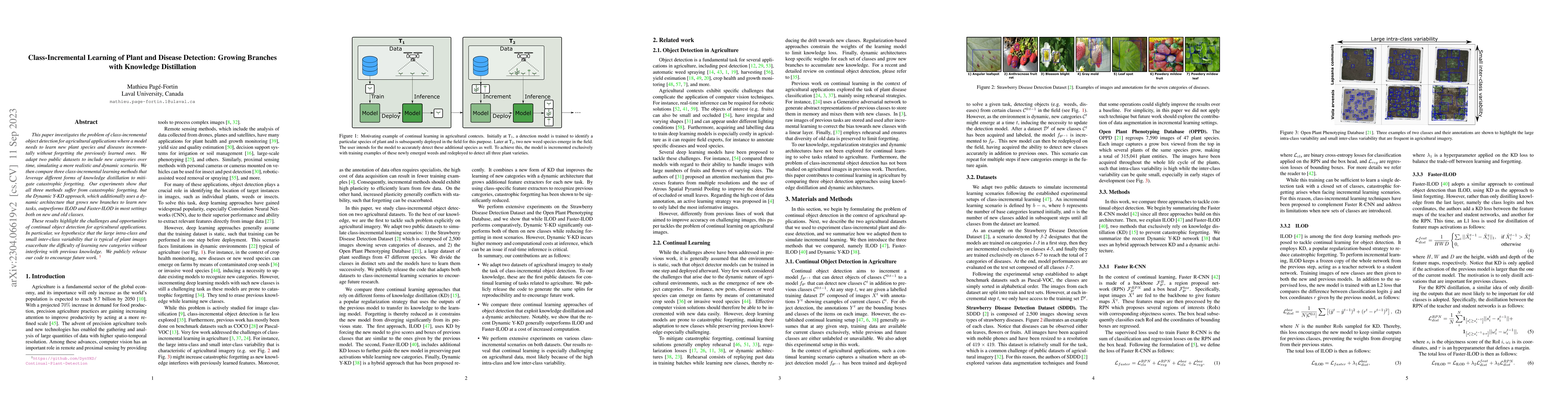 Thumbnail for Class-Incremental Learning of Plant and Disease Detection: Growing
  Branches with Knowledge Distillation