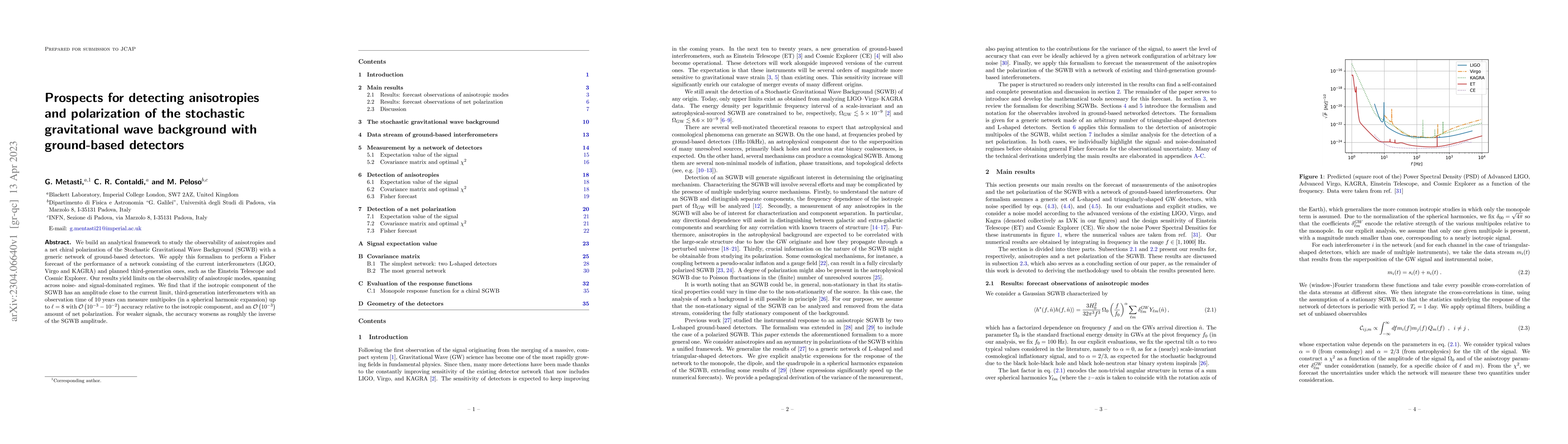 Thumbnail for Prospects for detecting anisotropies and polarization of the stochastic
  gravitational wave background with ground-based detectors