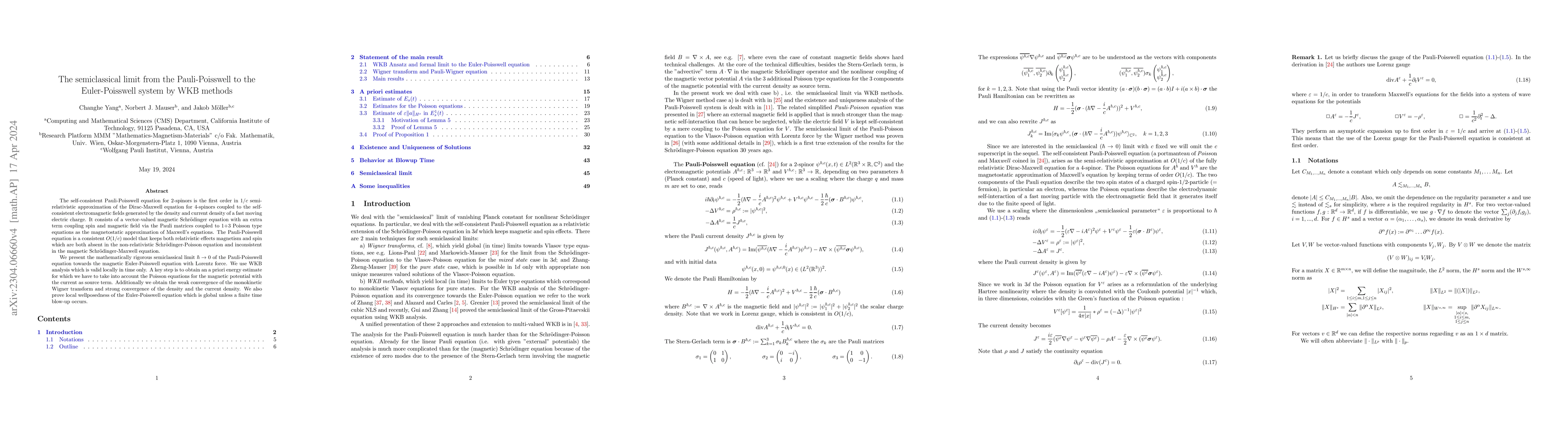 Thumbnail for The semiclassical limit from the Pauli-Poisswell to the Euler-Poisswell
  system by WKB methods