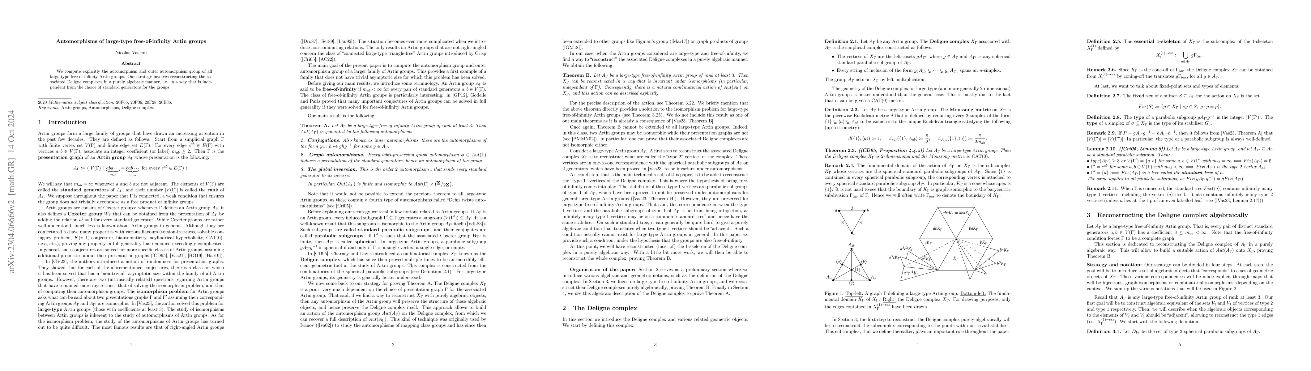Thumbnail for Automorphisms of large-type free-of-infinity Artin groups