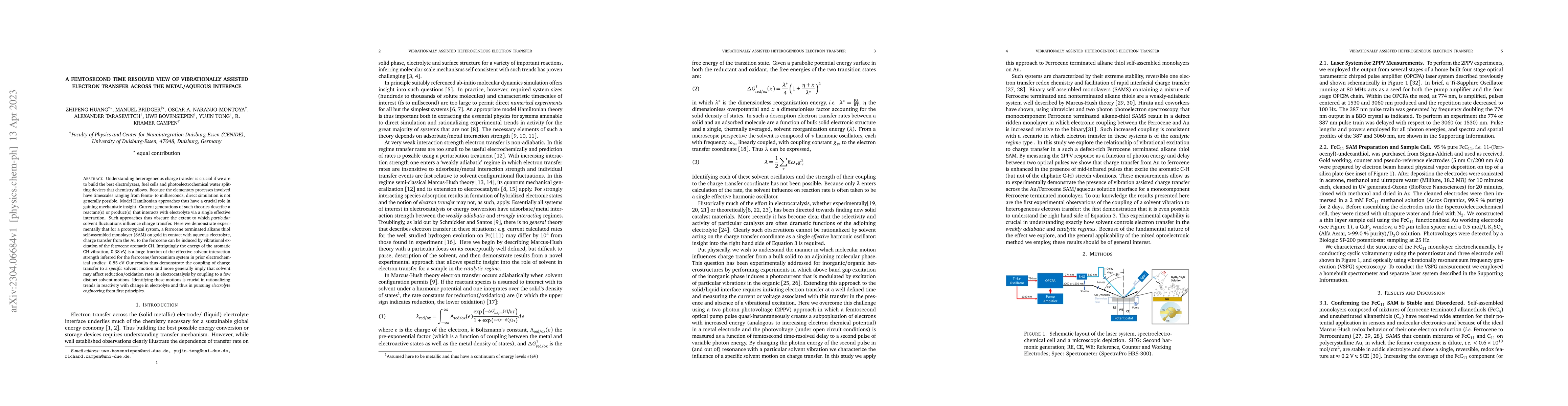 Thumbnail for A femtosecond time resolved view of vibrationally assisted electron
  transfer across the metal/aqueous interface