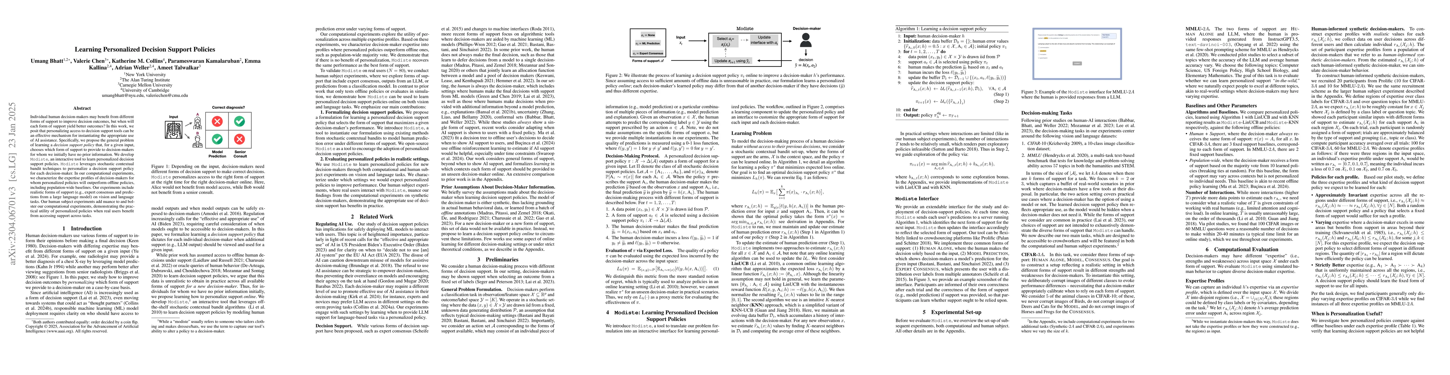 Thumbnail for Learning Personalized Decision Support Policies