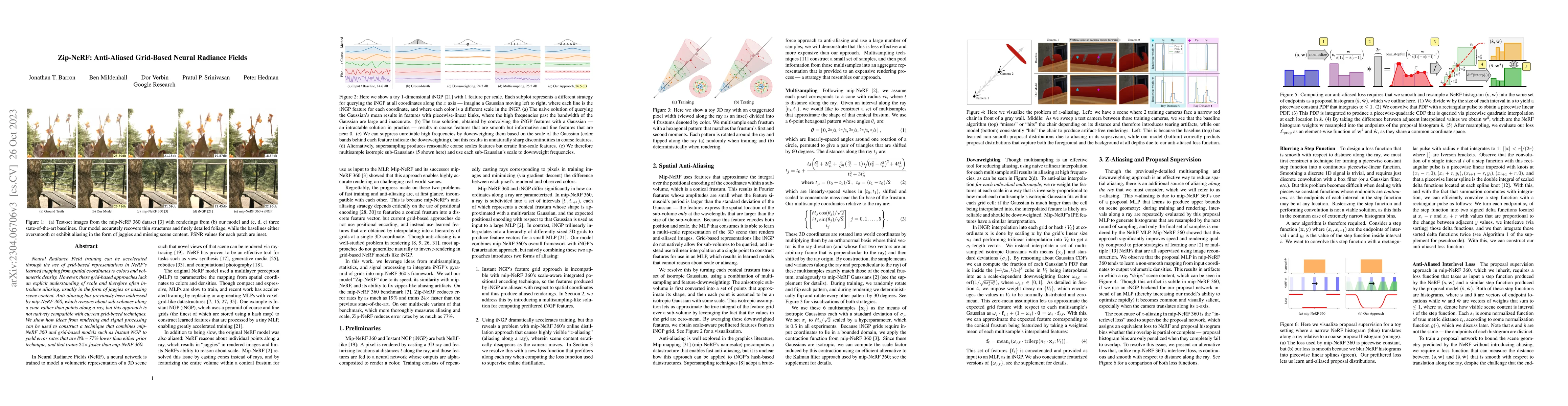 Thumbnail for Zip-NeRF: Anti-Aliased Grid-Based Neural Radiance Fields