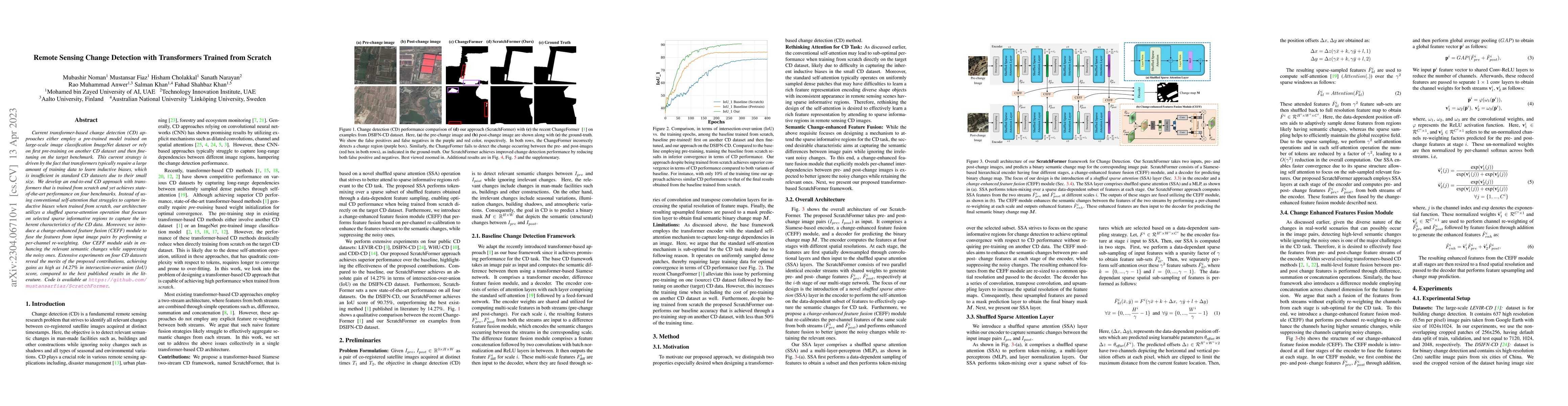 Thumbnail for Remote Sensing Change Detection With Transformers Trained from Scratch