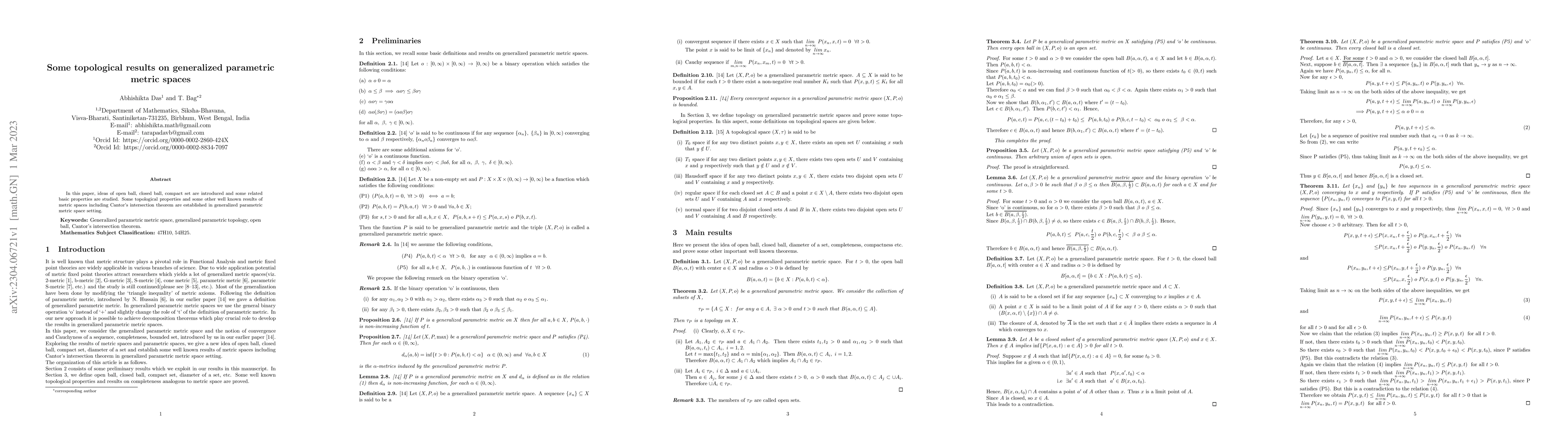 Thumbnail for Some topological results on generalized parametric metric spaces