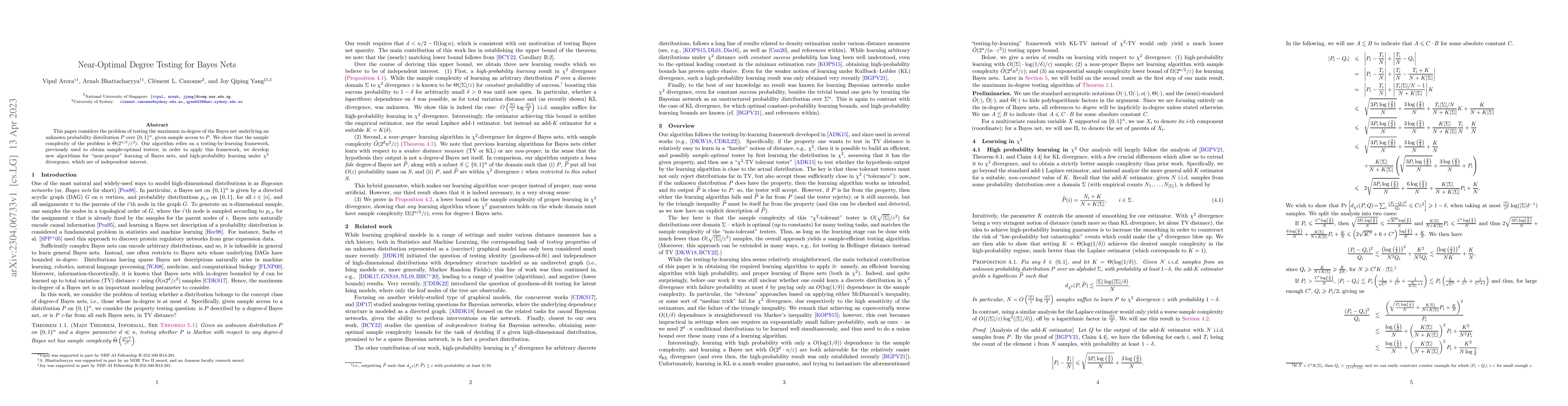 Thumbnail for Near-Optimal Degree Testing for Bayes Nets