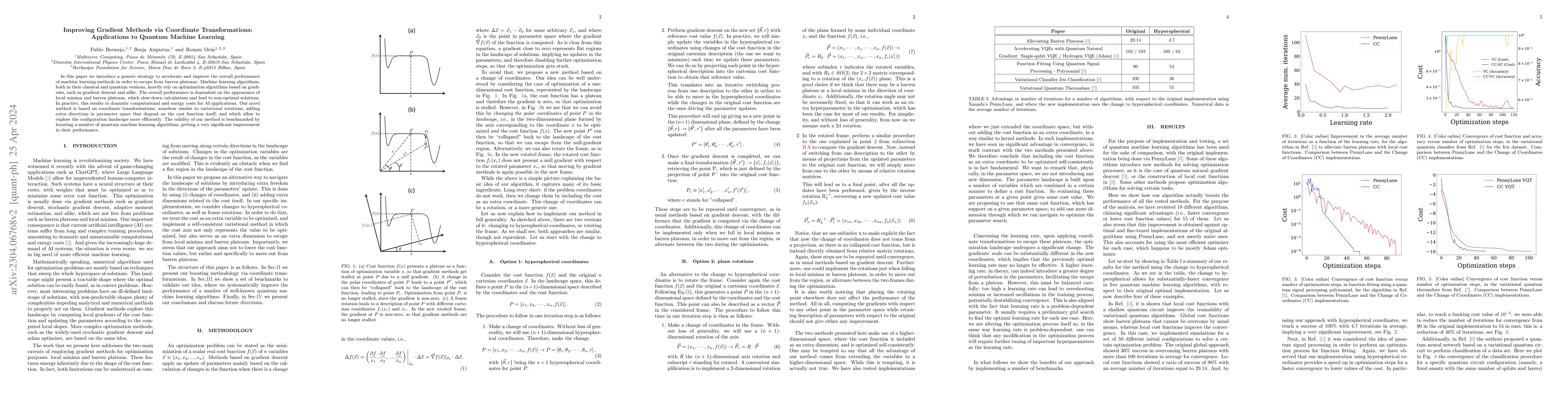 Thumbnail for Improving Gradient Methods via Coordinate Transformations: Applications
  to Quantum Machine Learning