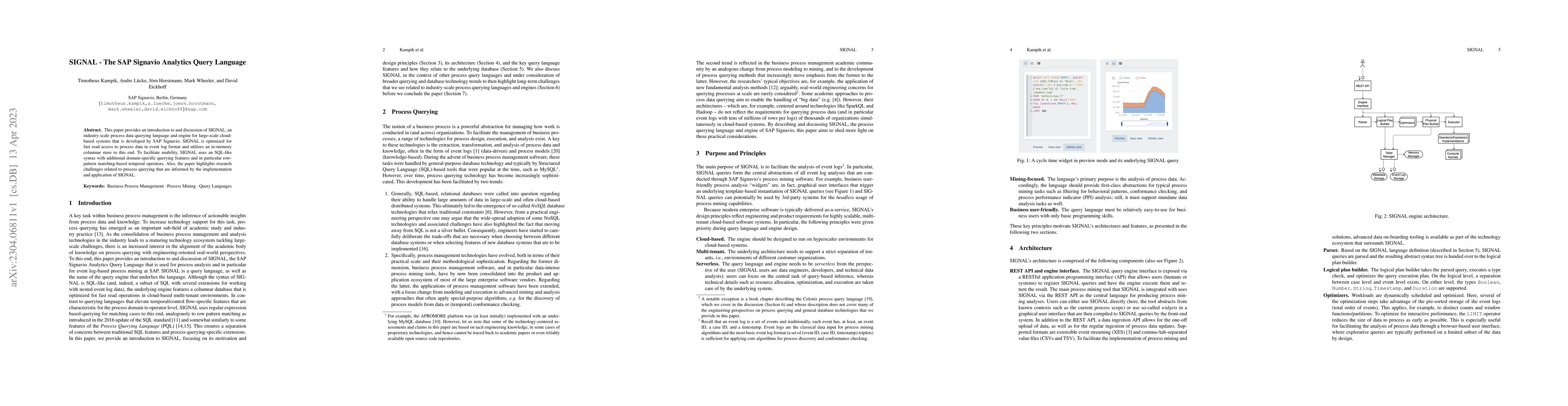 Thumbnail for SIGNAL -- The SAP Signavio Analytics Query Language