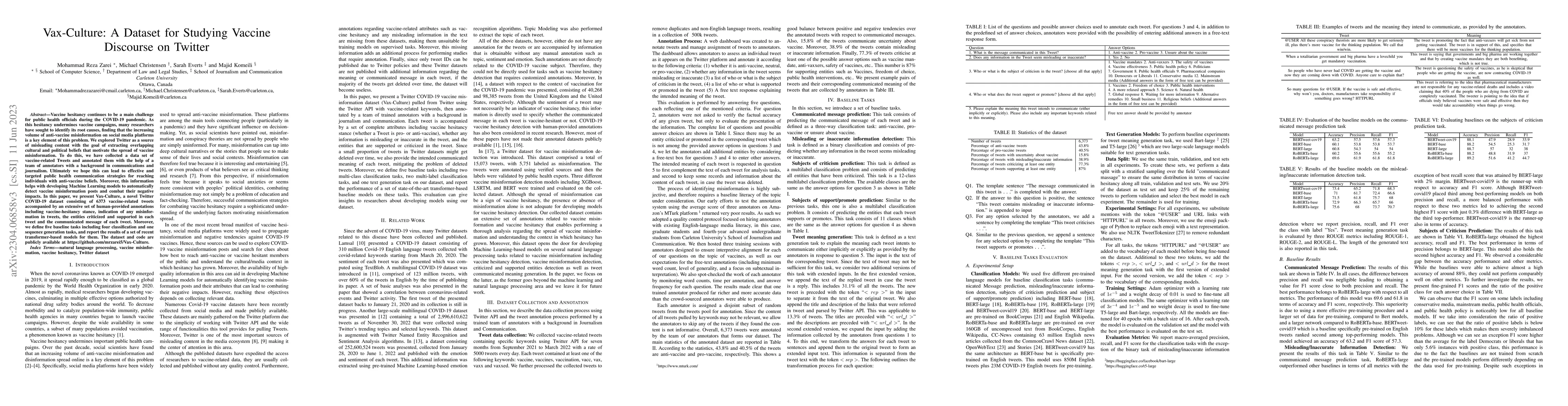Thumbnail for Vax-Culture: A Dataset for Studying Vaccine Discourse on Twitter
