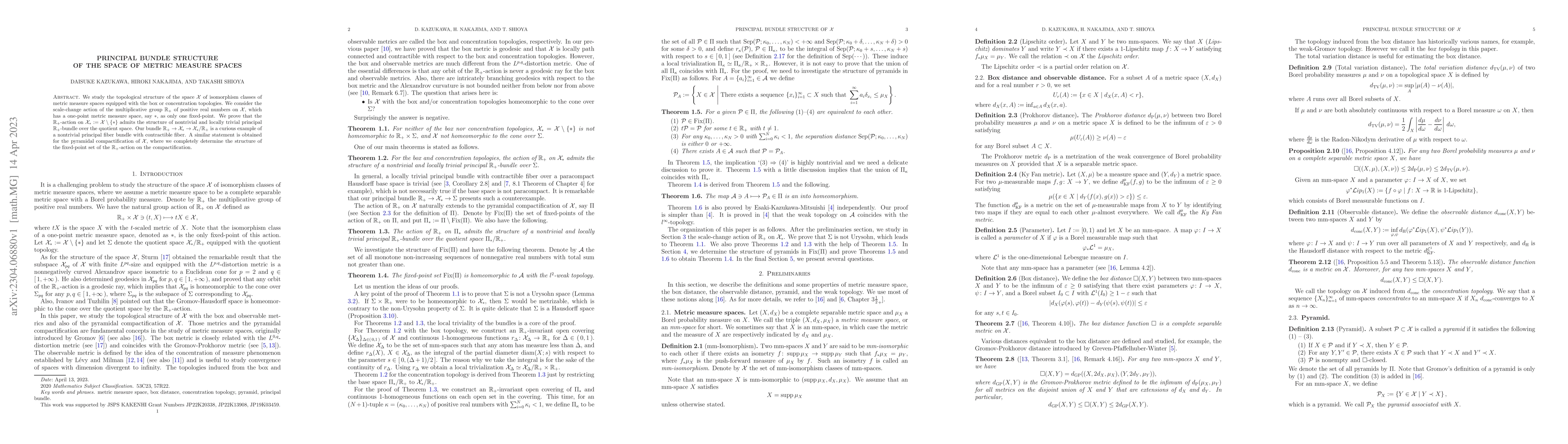 Thumbnail for Principal bundle structure of the space of metric measure spaces