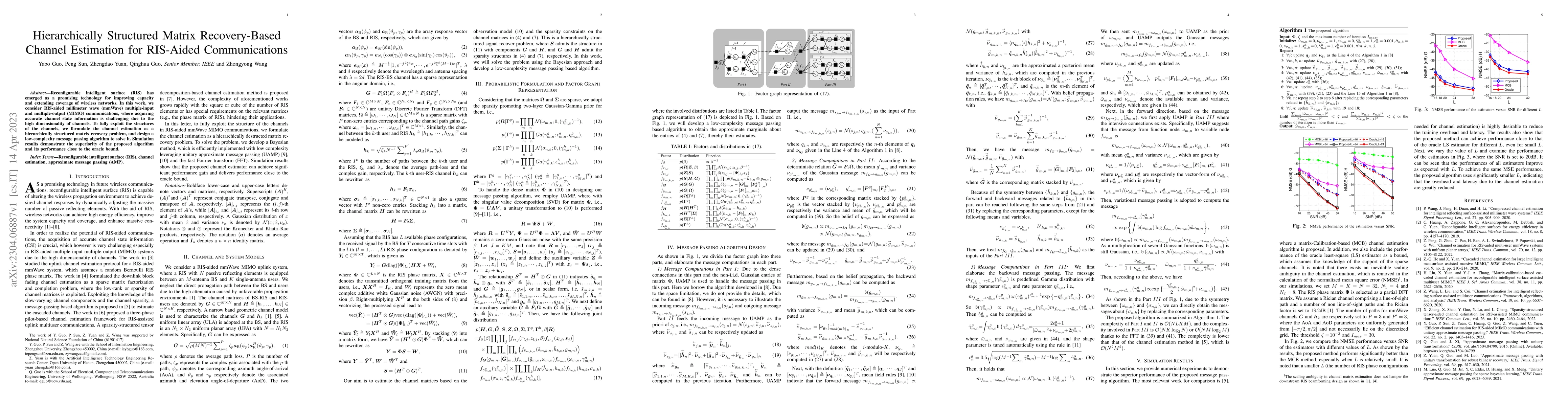 Thumbnail for Hierarchically Structured Matrix Recovery-Based Channel Estimation for
  RIS-Aided Communications