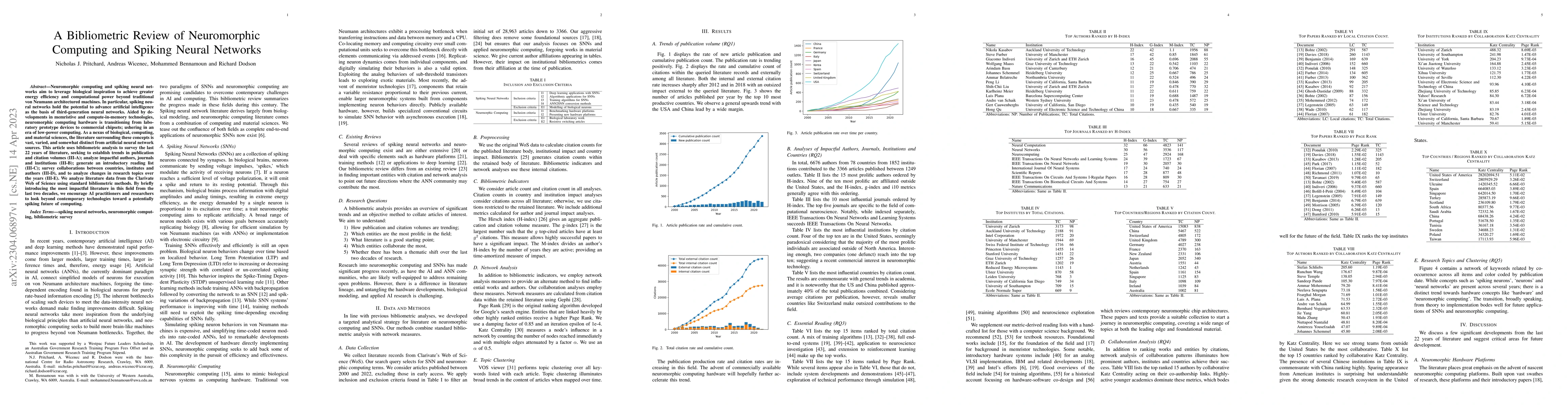 Thumbnail for A Bibliometric Review of Neuromorphic Computing and Spiking Neural
  Networks