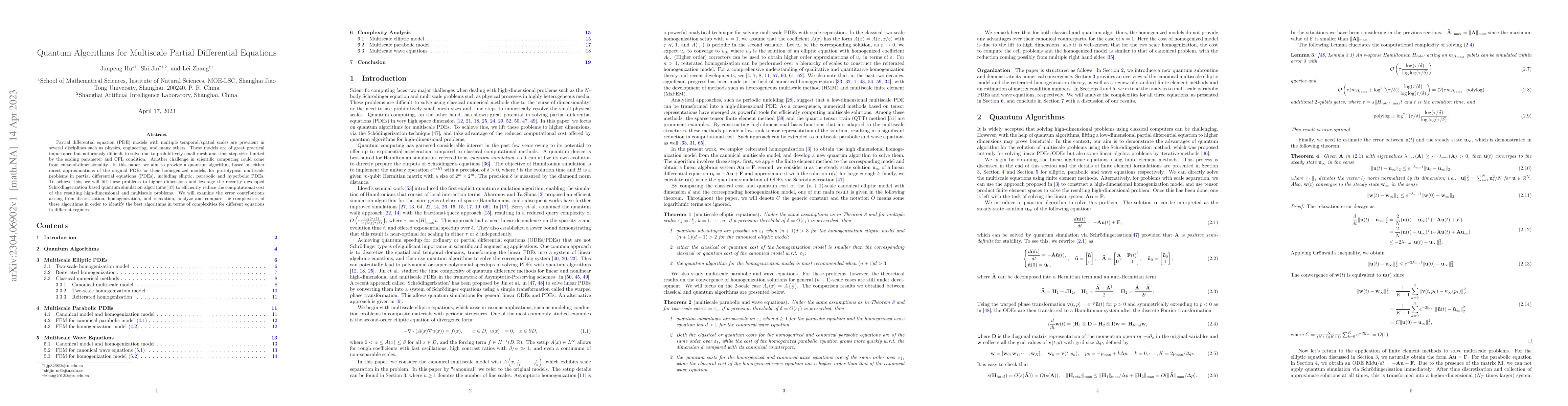 Thumbnail for Quantum Algorithms for Multiscale Partial Differential Equations