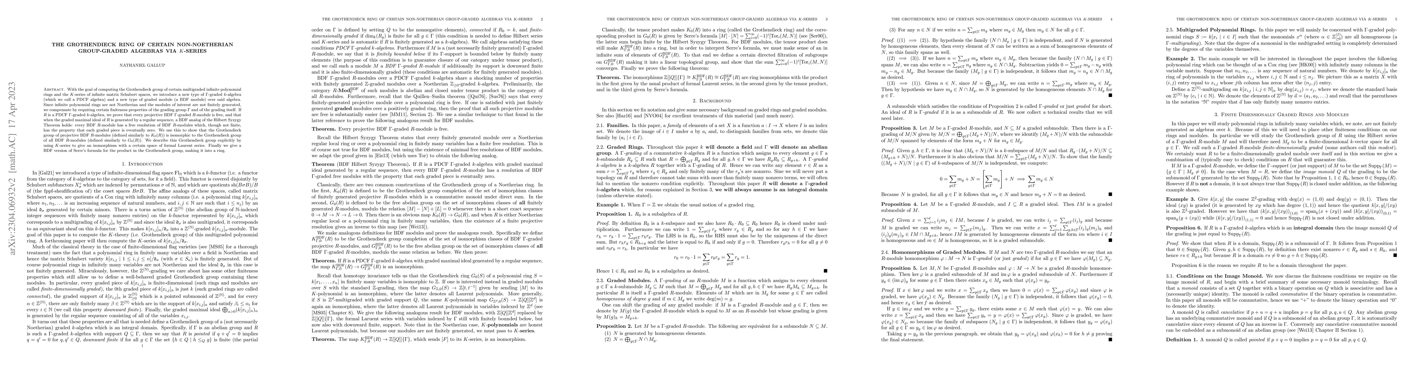 Thumbnail for The Grothendieck Ring of Certain Non-Noetherian Group-Graded Algebras
  via $K$-Series