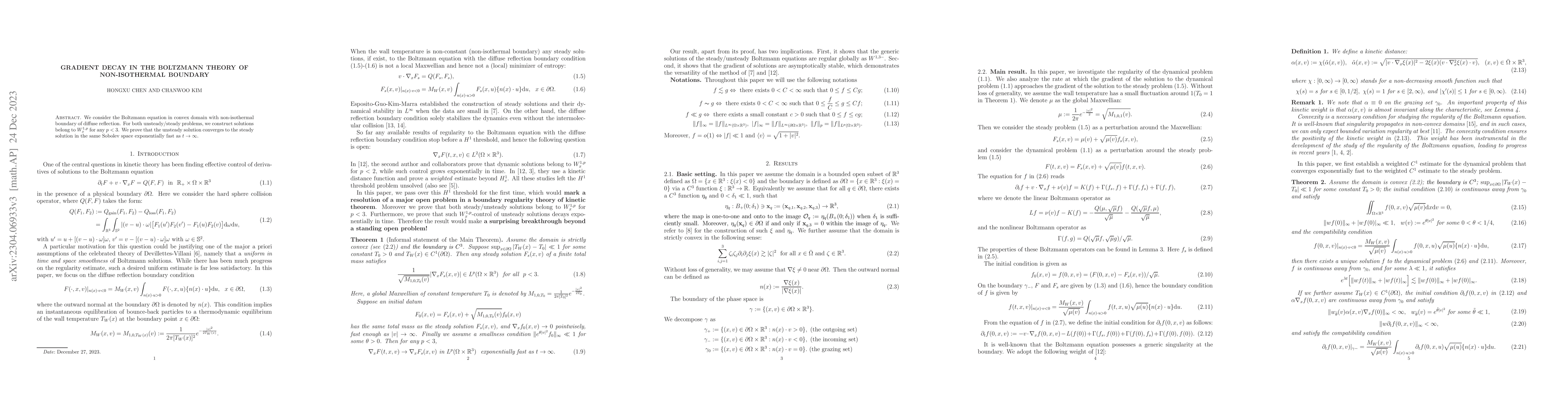 Thumbnail for Gradient Decay in the Boltzmann theory of Non-isothermal boundary