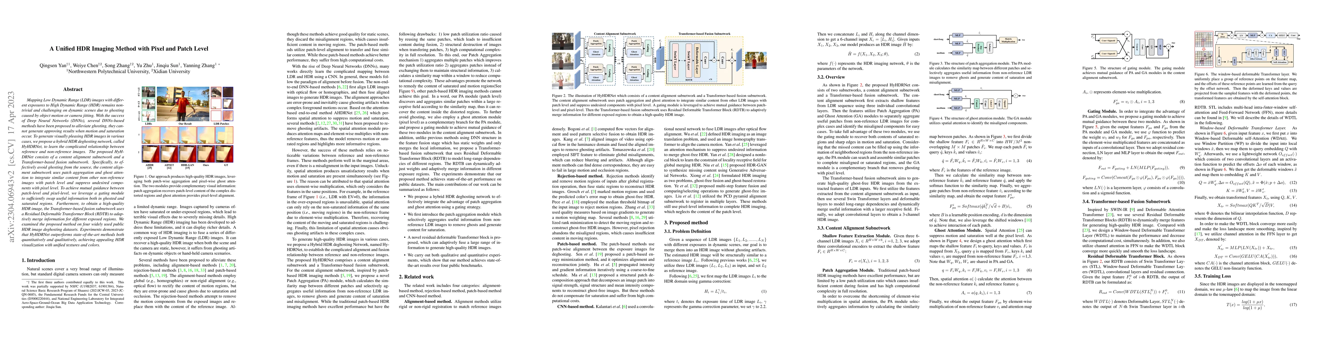 Thumbnail for A Unified HDR Imaging Method with Pixel and Patch Level
