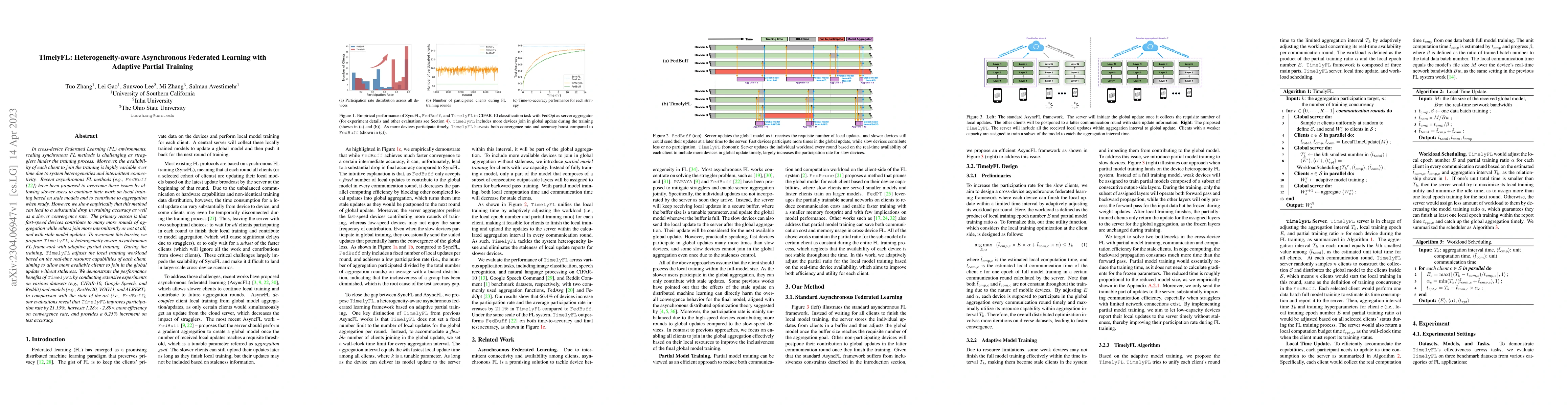Thumbnail for TimelyFL: Heterogeneity-aware Asynchronous Federated Learning with
  Adaptive Partial Training