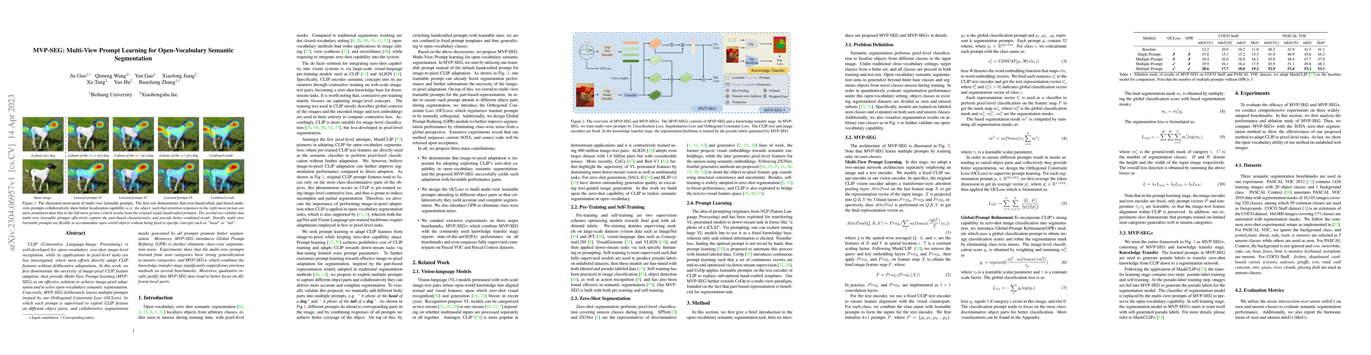 Thumbnail for MVP-SEG: Multi-View Prompt Learning for Open-Vocabulary Semantic
  Segmentation