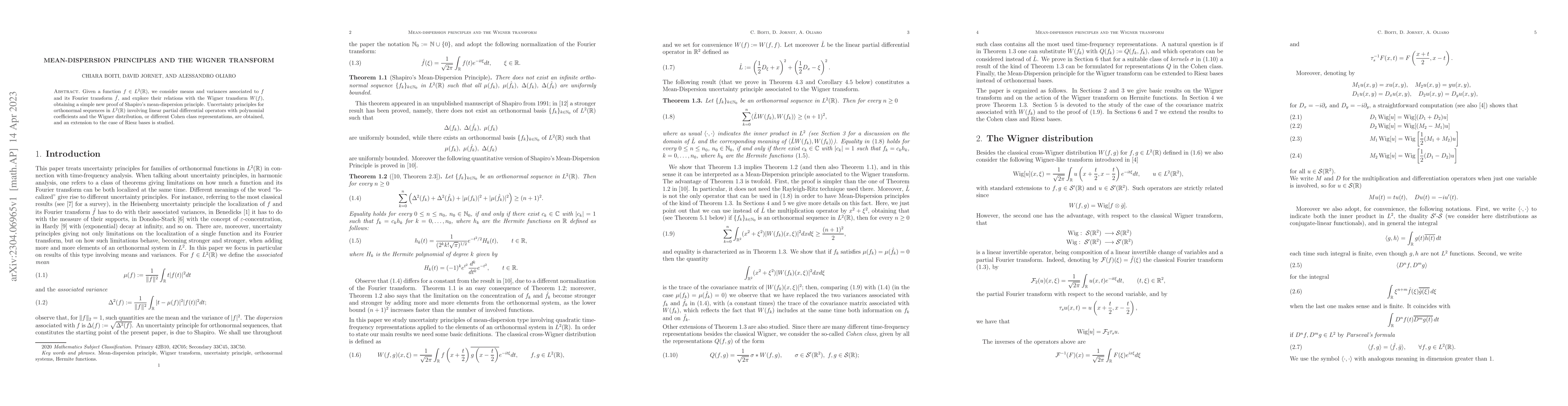 Thumbnail for Mean-dispersion principles and the Wigner transform