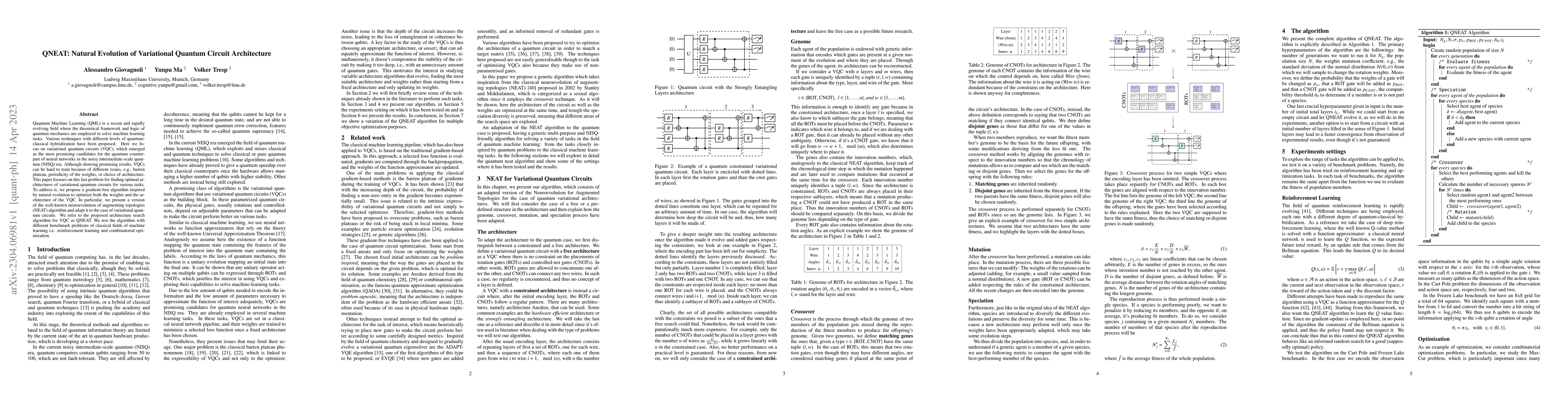 Thumbnail for QNEAT: Natural Evolution of Variational Quantum Circuit Architecture