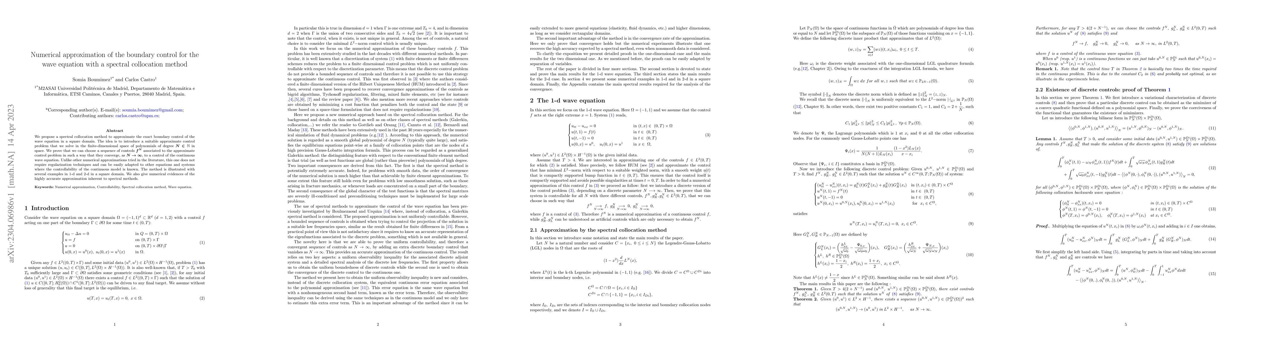 Thumbnail for Numerical approximation of the boundary control for the wave equation
  with a spectral collocation method