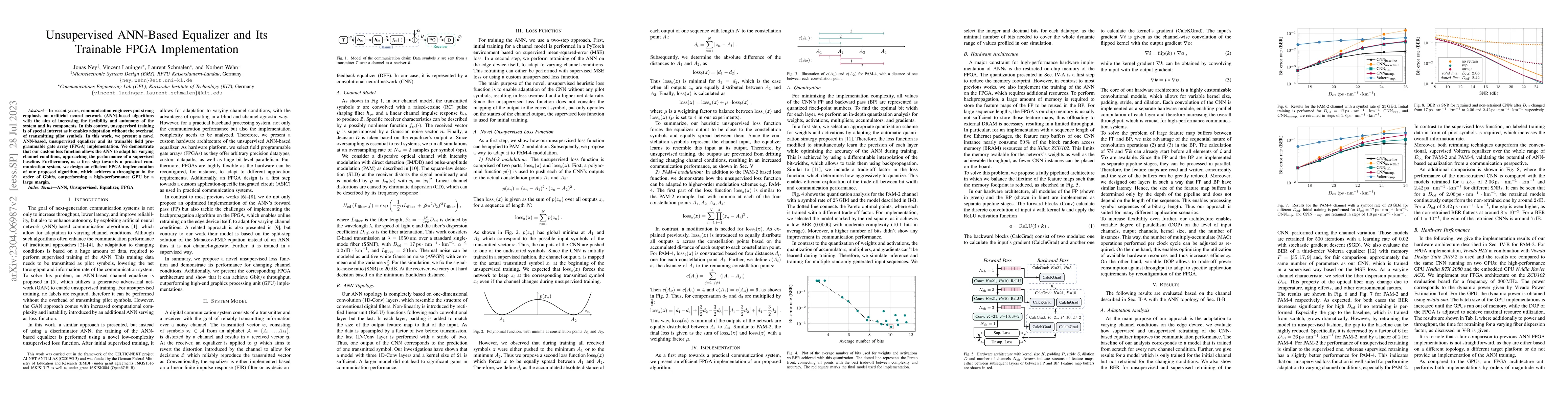 Thumbnail for Unsupervised ANN-Based Equalizer and Its Trainable FPGA Implementation