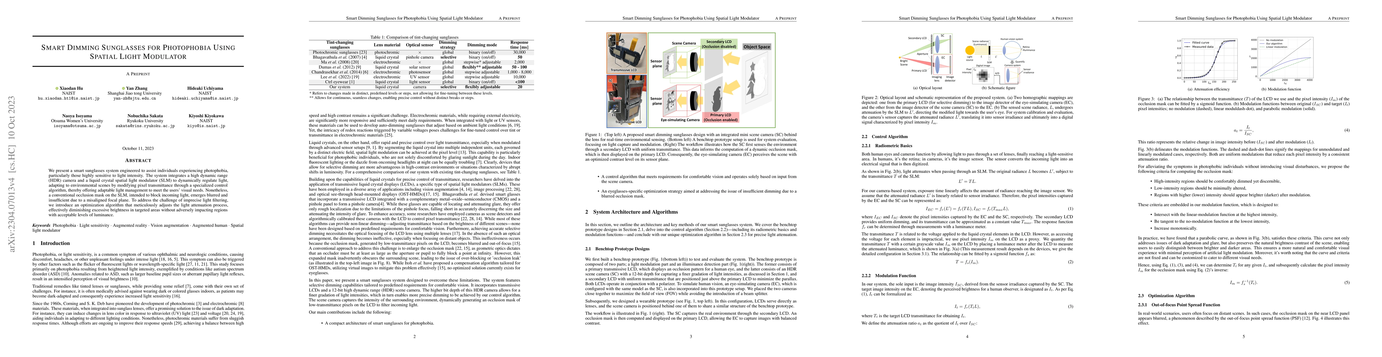 Thumbnail for Smart Dimming Sunglasses for Photophobia Using Spatial Light Modulator