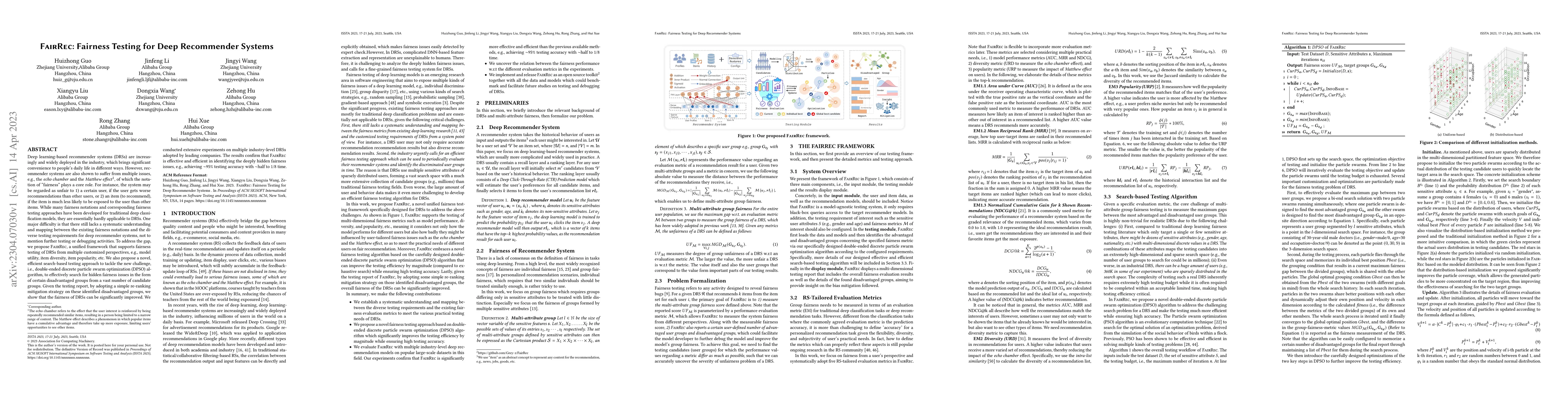 Thumbnail for FairRec: Fairness Testing for Deep Recommender Systems